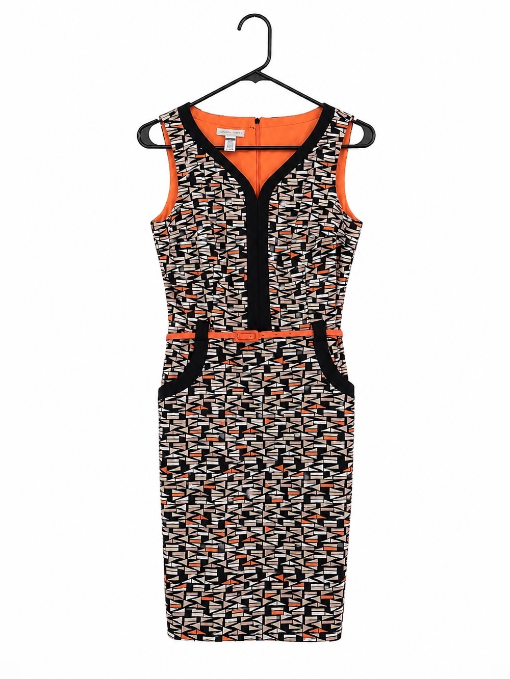 London Times Geometric Colorblock Sheath Dress – Women’s Size 10